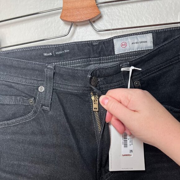 AG Adriano Goldschmied Mens Black Cloud Soft Denim Tellis Modern Slim Jeans 28 - Picture 8 of 10